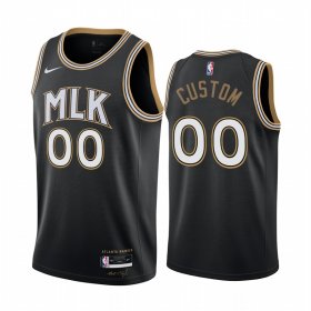 Wholesale Cheap Men\'s Nike Hawks Custom Personalized Swingman Black NBA 2020-21 City Edition Jersey