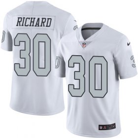 Wholesale Cheap Nike Raiders #30 Jalen Richard White Men\'s Stitched NFL Limited Rush Jersey