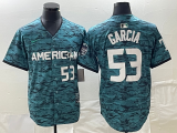 Wholesale Cheap Men's Texas Rangers #53 Adolis Garcia Number Teal 2023 All Star Stitched Baseball Jersey