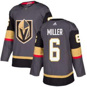 Wholesale Cheap Adidas Golden Knights #6 Colin Miller Grey Home Authentic Stitched Youth NHL Jersey