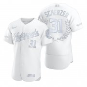 Wholesale Cheap Washington Nationals #31 Max Scherzer Men's Nike Platinum MLB MVP Limited Player Edition Jersey