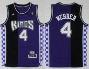 Wholesale Cheap Sacramento Kings #4 Chris Webber Hardwood Classic Purple Swingman Throwback Jersey