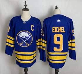 Wholesale Cheap Men\'s Buffalo Sabres #9 Jack Eichel Blue Adidas 2020-21 Alternate Authentic Player NHL Jersey
