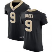 Wholesale Cheap Nike Saints #9 Drew Brees Black Team Color Men's Stitched NFL Vapor Untouchable Elite Jersey