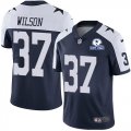 Wholesale Cheap Nike Cowboys #37 Donovan Wilson Navy Blue Thanksgiving Men's Stitched With Established In 1960 Patch NFL Vapor Untouchable Limited Throwback Jersey