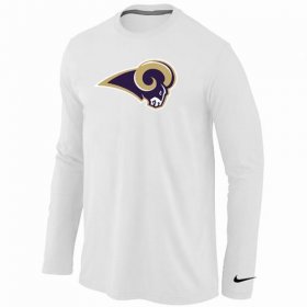Wholesale Cheap Nike Los Angeles Rams Logo Long Sleeve T-Shirt White
