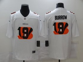 Wholesale Cheap Men\'s Cincinnati Bengals #9 Joe Burrow White 2020 Shadow Logo Vapor Untouchable Stitched NFL Nike Limited Jersey