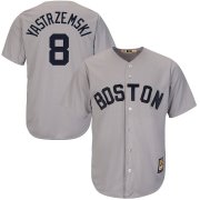 Wholesale Cheap Boston Red Sox #8 Carl Yastrzemski Majestic Cool Base Cooperstown Collection Player Jersey Gray