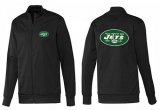 Wholesale Cheap NFL New York Jets Team Logo Jacket Black_1