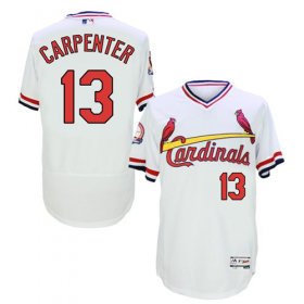 Wholesale Cheap Cardinals #13 Matt Carpenter White Flexbase Authentic Collection Cooperstown Stitched MLB Jersey