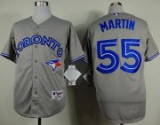 Wholesale Cheap Blue Jays #55 Russell Martin Grey Stitched MLB Jersey
