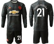 Wholesale Cheap Manchester United #21 Ander Herrera Third Long Sleeves Soccer Club Jersey
