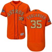 Wholesale Cheap Astros #35 Justin Verlander Orange FlexBase Authentic 2018 Gold Program Cool Base Stitched MLB Jersey