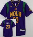 Wholesale Cheap Men's New Orleans Pelicans #23 Anthony Davis Revolution 30 Swingman 2015-16 Purple Short-Sleeved Jersey