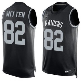 Wholesale Cheap Nike Raiders #82 Jason Witten Black Team Color Men\'s Stitched NFL Limited Tank Top Jersey