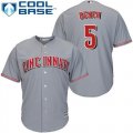 Wholesale Cheap Reds #5 Johnny Bench Grey Cool Base Stitched Youth MLB Jersey