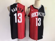 Wholesale Cheap Men Houston Rockets 13 Harden 2021 past and present red black rockets MVP Nike NBA Jersey