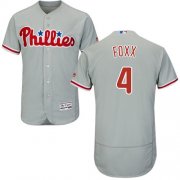 Wholesale Cheap Phillies #4 Jimmie Foxx Grey Flexbase Authentic Collection Stitched MLB Jersey