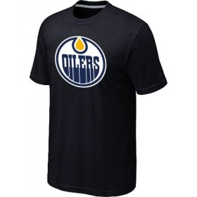Wholesale Cheap NHL Edmonton Oilers Big & Tall Logo T-Shirt Black