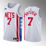 Wholesale Cheap Men's Brooklyn Nets #7 Dariq Whitehead White 2023 Draft Classic Edition Stitched Basketball Jersey
