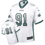 Wholesale Cheap Nike Eagles #91 Fletcher Cox White Men's Stitched NFL Elite Drift Fashion Jersey