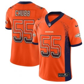 Wholesale Cheap Nike Broncos #55 Bradley Chubb Orange Team Color Men\'s Stitched NFL Limited Rush Drift Fashion Jersey