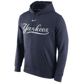 Wholesale Cheap New York Yankees Nike Club Pullover Navy Blue MLB Hoodie