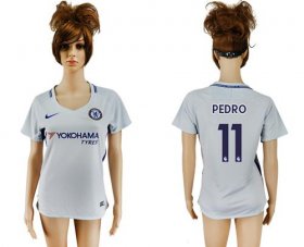 Wholesale Cheap Women\'s Chelsea #11 Pedro Away Soccer Club Jersey