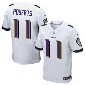 Wholesale Cheap Nike Ravens #11 Seth Roberts White Men\'s Stitched NFL New Elite Jersey