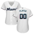 Wholesale Cheap Marlins Personalized Women's Home 2019 Cool Base White MLB Jersey (S-3XL)