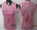 Wholesale Cheap Chicago Bulls #1 Derrick Rose Pink Womens Jersey
