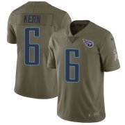 Wholesale Cheap Nike Titans #6 Brett Kern Olive Men's Stitched NFL Limited 2017 Salute To Service Jersey