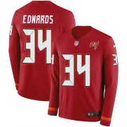 Wholesale Cheap Nike Buccaneers #34 Mike Edwards Red Team Color Youth Stitched NFL Limited Therma Long Sleeve Jersey