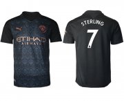 Wholesale Cheap Men 2020-2021 club Manchester City away aaa version 7 black Soccer Jerseys