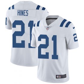Wholesale Cheap Nike Colts #21 Nyheim Hines White Men\'s Stitched NFL Vapor Untouchable Limited Jersey