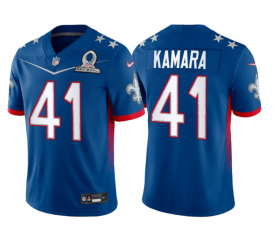 Wholesale Cheap Men\'s New Orleans Saints #41 Alvin Kamara Blue 2022 Pro Bowl Vapor Untouchable Stitched Limited Jersey