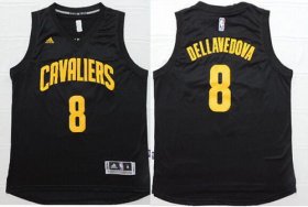 Wholesale Cheap Men\'s Cleveland Cavaliers #8 Matthew Dellavedova Revolution 30 Swingman Black With Gold Jersey