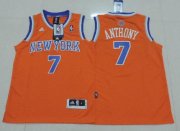 Cheap New York Knicks #7 Carmelo Anthony Orange Kids Jersey