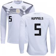 Wholesale Cheap Germany #5 Hummels Home Long Sleeves Kid Soccer Country Jersey