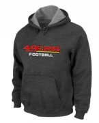 Wholesale Cheap San Francisco 49ers Authentic Font Pullover Hoodie Dark Grey
