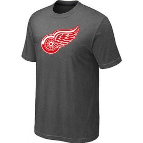 Wholesale Cheap Detroit Red Wings Big & Tall Logo Crow Grey NHL T-Shirt