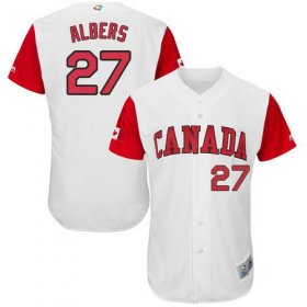 Wholesale Cheap Team Canada #27 Andrew Albers White 2017 World MLB Classic Authentic Stitched MLB Jersey