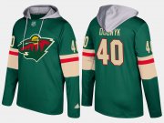 Wholesale Cheap Wild #40 Devan Dubnyk Green Name And Number Hoodie