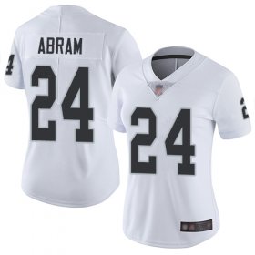 Wholesale Cheap Nike Raiders #24 Johnathan Abram White Women\'s Stitched NFL Vapor Untouchable Limited Jersey