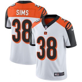 Wholesale Cheap Nike Bengals #38 LeShaun Sims White Youth Stitched NFL Vapor Untouchable Limited Jersey