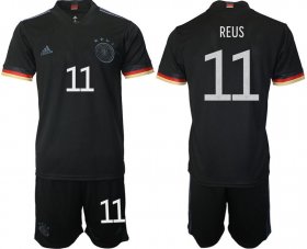 Wholesale Cheap Men 2020-2021 European Cup Germany away black 11 Adidas Soccer Jersey