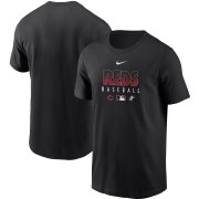 Wholesale Cheap Men's Cincinnati Reds Nike Black Authentic Collection Team Performance T-Shirt