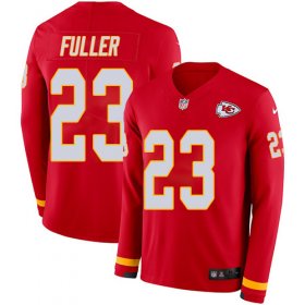 Wholesale Cheap Men\'s Chiefs #23 Kendall Fuller Red Team Color Men\'s Stitched NFL Limited Therma Long Sleeve Jersey