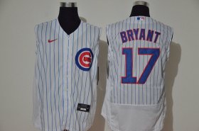 Wholesale Cheap Men\'s Chicago Cubs #17 Kris Bryant White 2020 Cool and Refreshing Sleeveless Fan Stitched Flex Nike Jersey