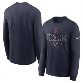 Wholesale Cheap Houston Texans Nike Icon Legend Performance Long Sleeve T-Shirt Navy